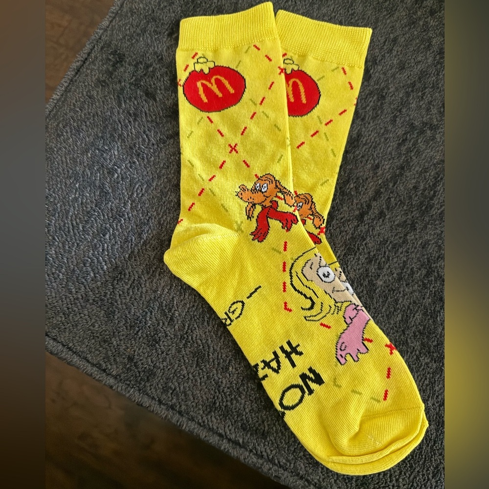 Grinch McDonald's Yellow Socks